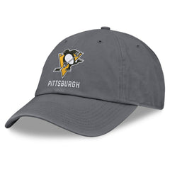 Pittsburgh Penguins Fanatics Washed Adjustable Hat - Charcoal - NHL 201193607