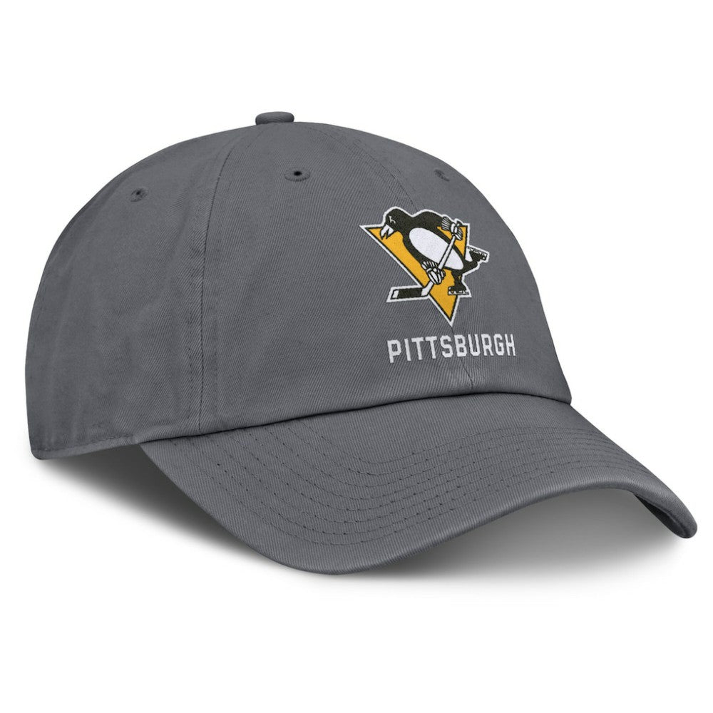 Pittsburgh Penguins Fanatics Washed Adjustable Hat - Charcoal - NHL 201193607