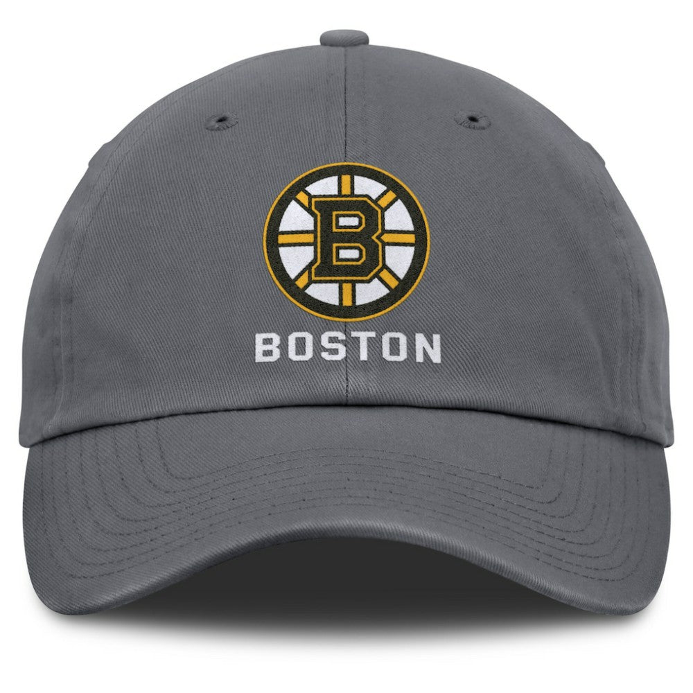 Boston Bruins Fanatics Washed Adjustable Hat - Charcoal - NHL 201193617