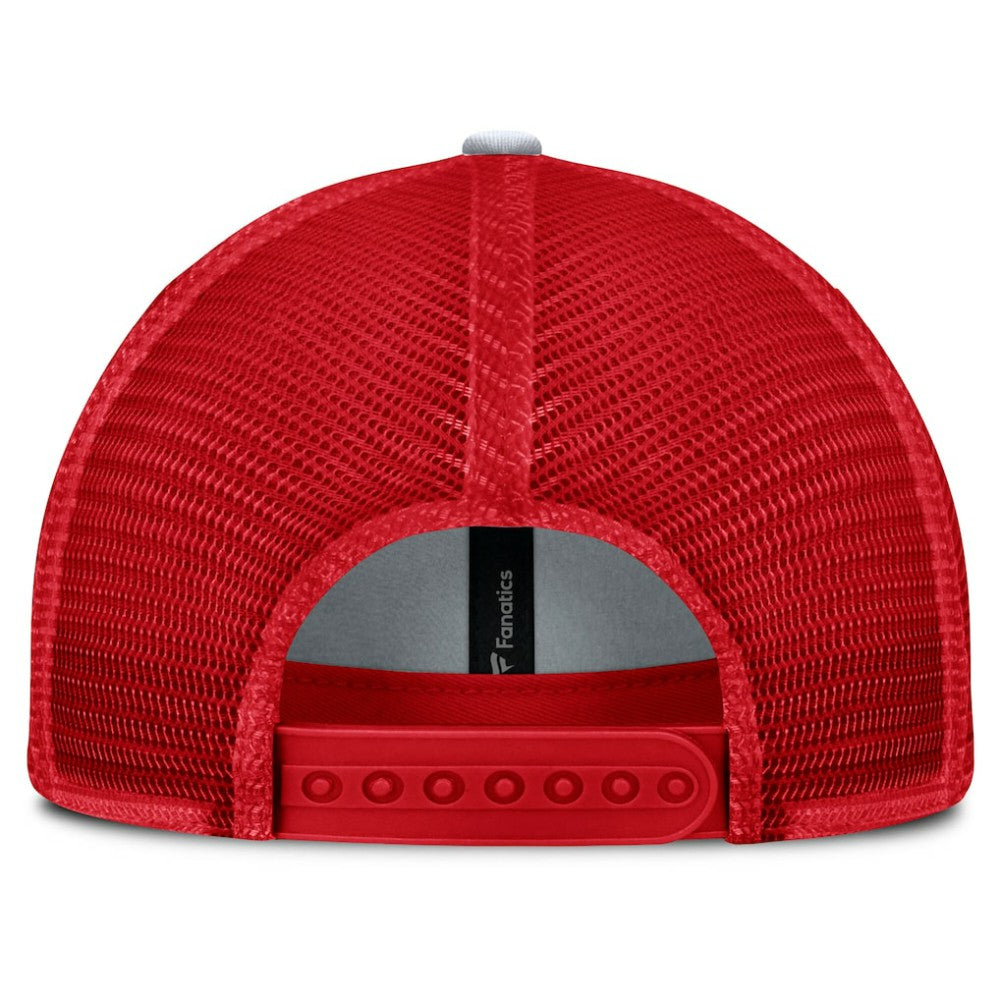 Detroit Red Wings Fanatics Fundamental One-Time Trucker Adjustable Hat - Red - NHL 201193623