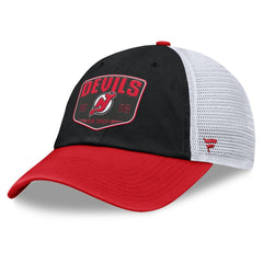 New Jersey Devils Fanatics Fundamental One-Time Trucker Adjustable Hat - Black - NHL 201193625