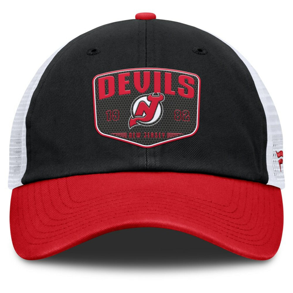 New Jersey Devils Fanatics Fundamental One-Time Trucker Adjustable Hat - Black - NHL 201193625