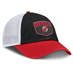 New Jersey Devils Fanatics Fundamental One-Time Trucker Adjustable Hat - Black - NHL 201193625