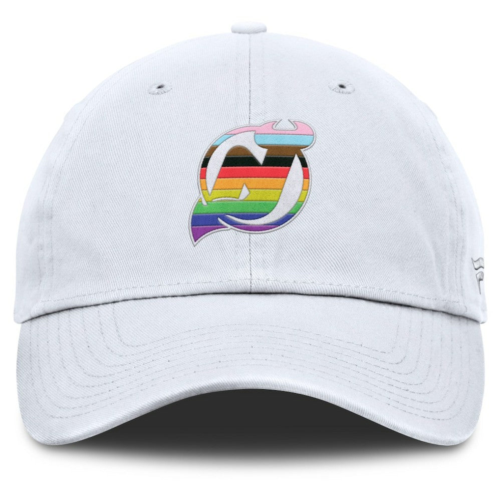 New Jersey Devils Fanatics PRIDE Adjustable Hat - White - NHL 201193765