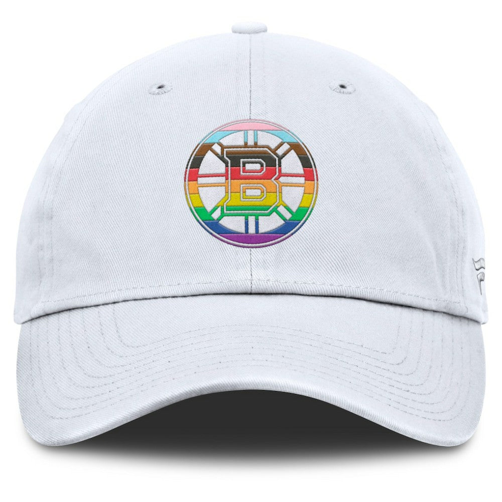 Boston Bruins Fanatics PRIDE Adjustable Hat - White - NHL 201193776