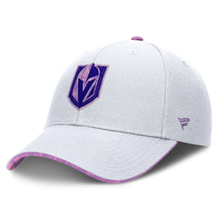 Vegas Golden Knights Fanatics Authentic Pro Hockey Fights Cancer Adjustable Hat - White - NHL 201193796