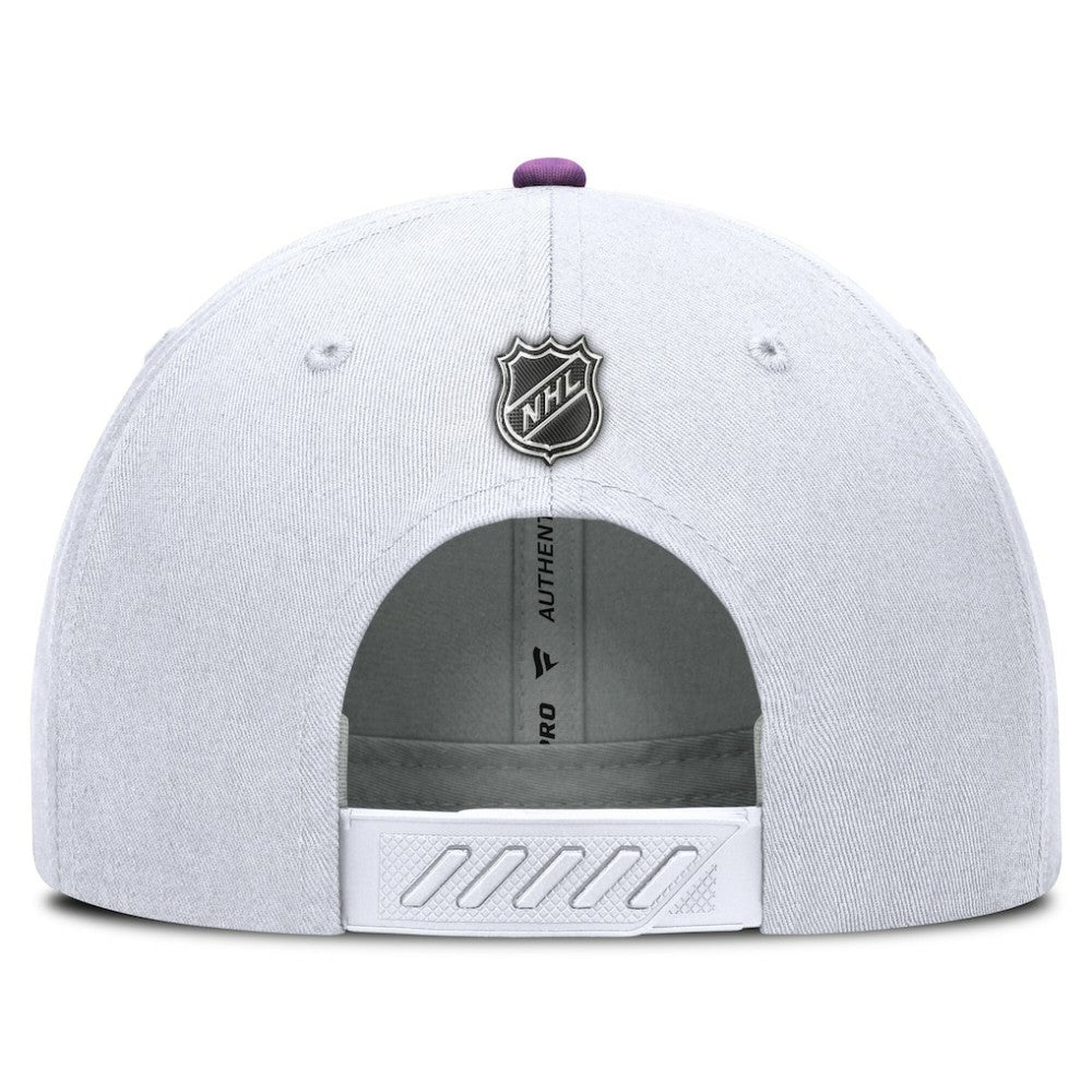 Vegas Golden Knights Fanatics Authentic Pro Hockey Fights Cancer Adjustable Hat - White - NHL 201193796