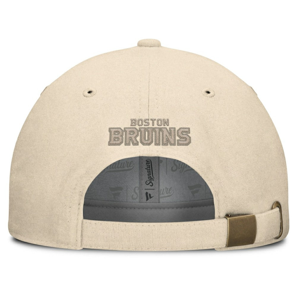 Boston Bruins Fanatics Front Office Canvas Adjustable Hat - Tan - NHL 201193809