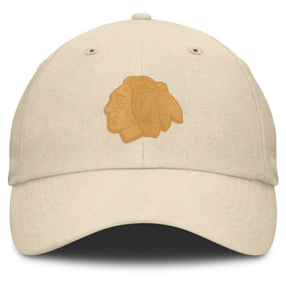 Chicago Blackhawks Fanatics Front Office Canvas Adjustable Hat - Tan - NHL 201193810