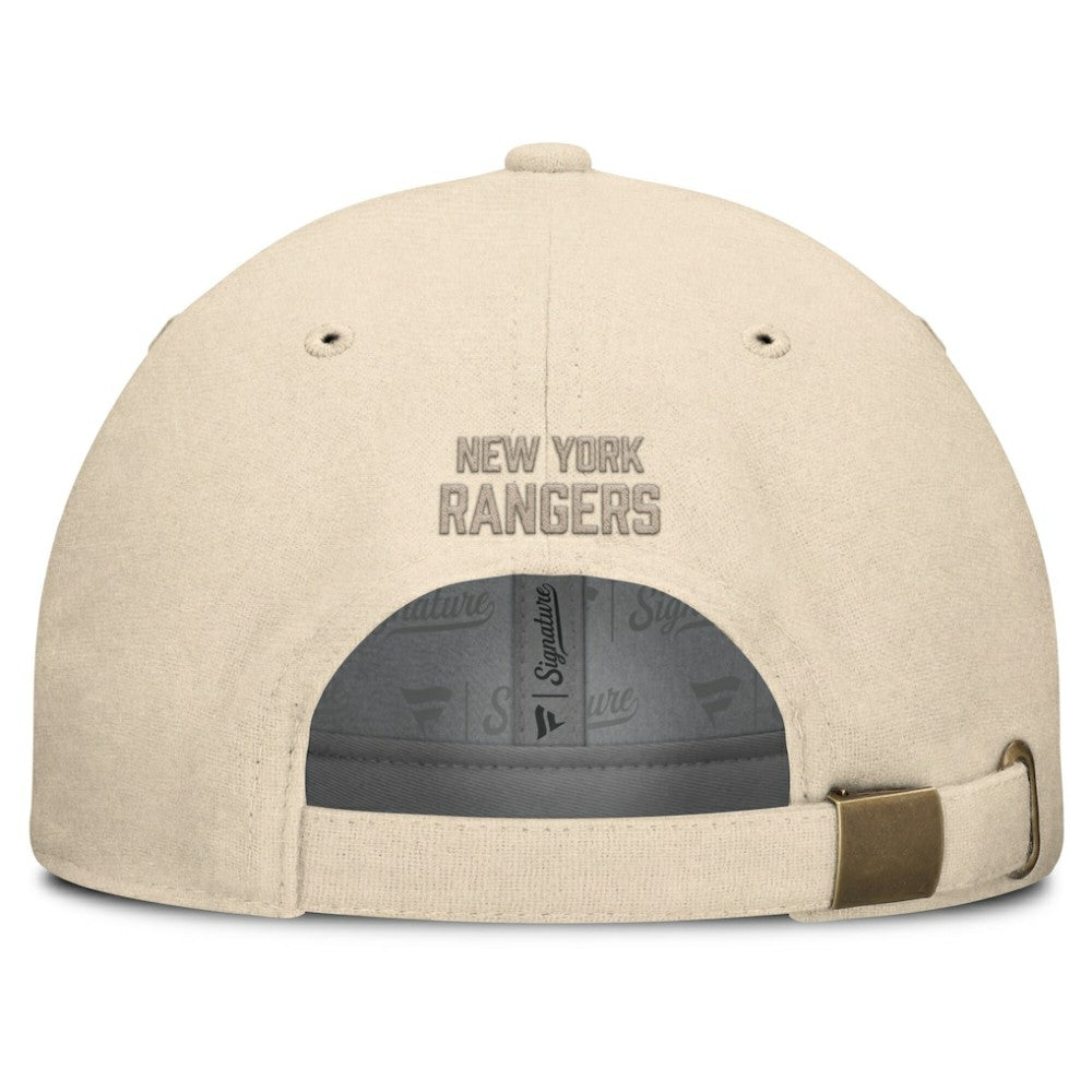 New York Rangers Fanatics Front Office Canvas Adjustable Hat - Tan - NHL 201193811