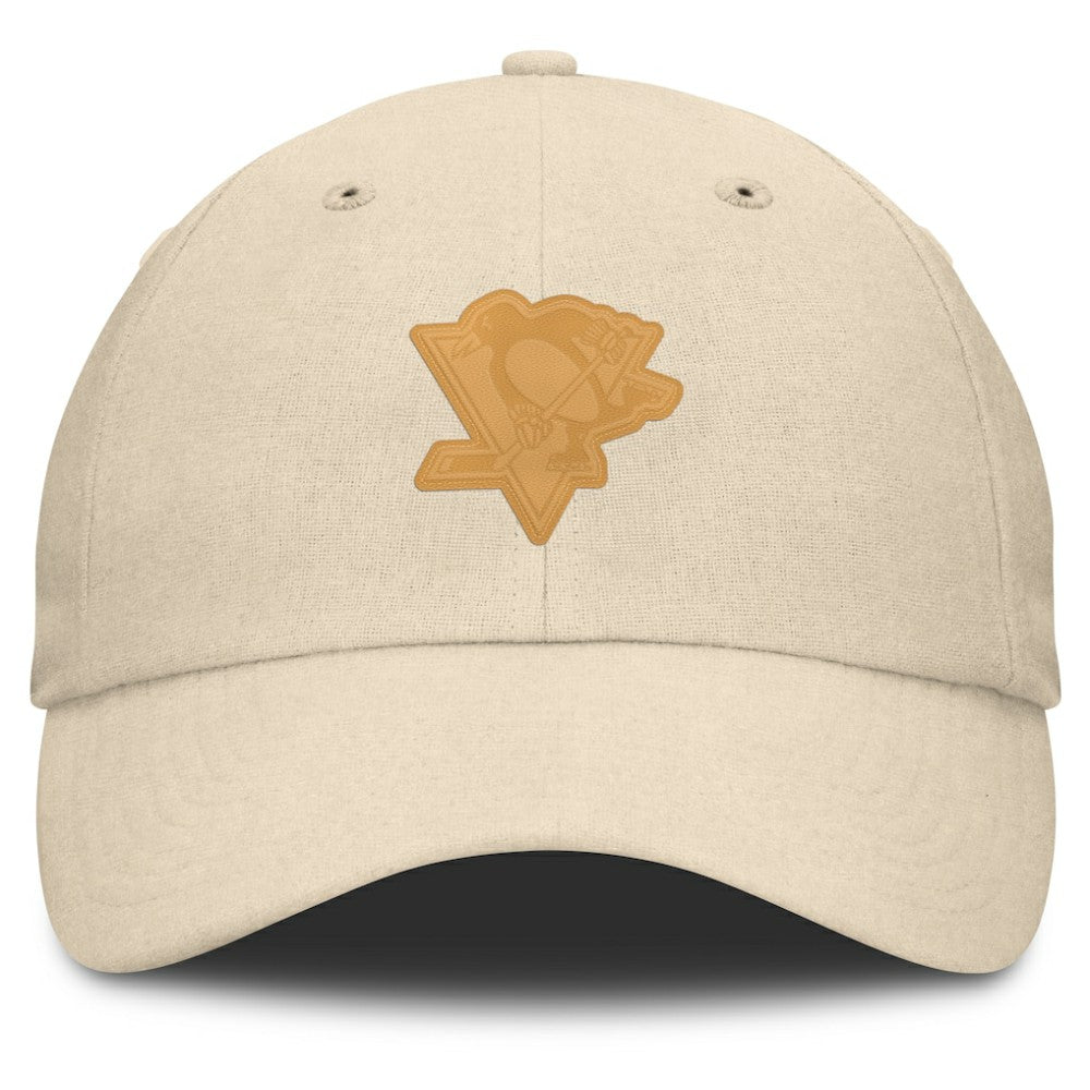 Pittsburgh Penguins Fanatics Front Office Canvas Adjustable Hat - Tan - NHL 201193813