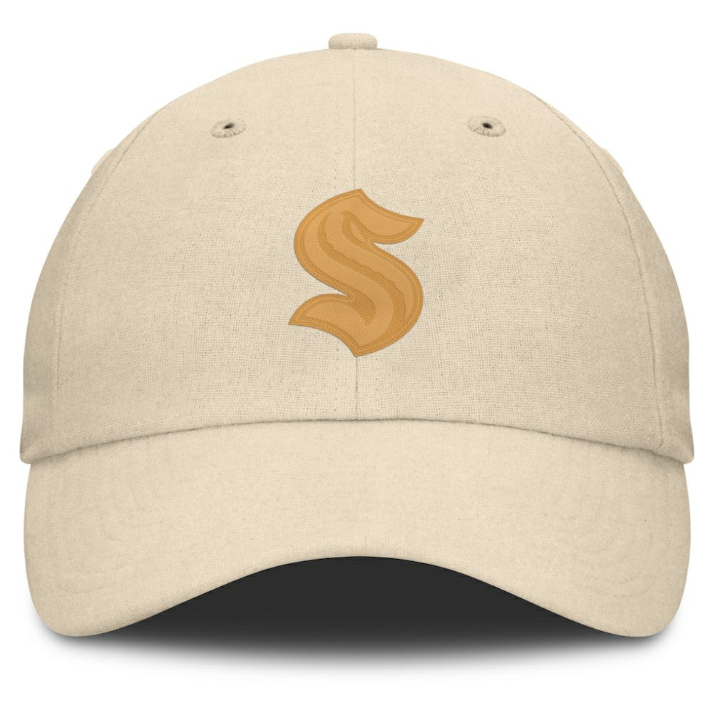 Seattle Kraken Fanatics Front Office Canvas Adjustable Hat - Tan - NHL 201193814