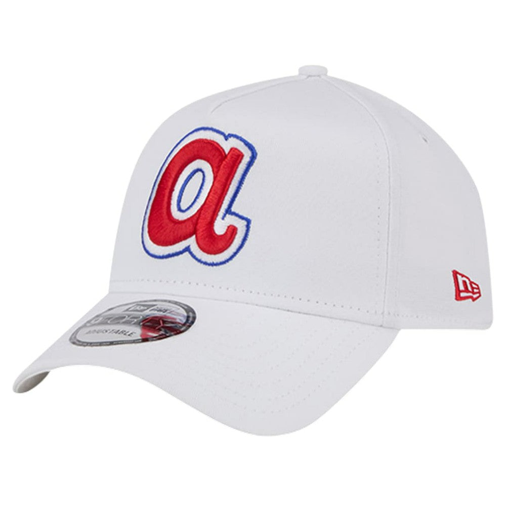 Atlanta Braves New Era TC A-Frame 9FORTY Adjustable Hat - White - New Era Sale