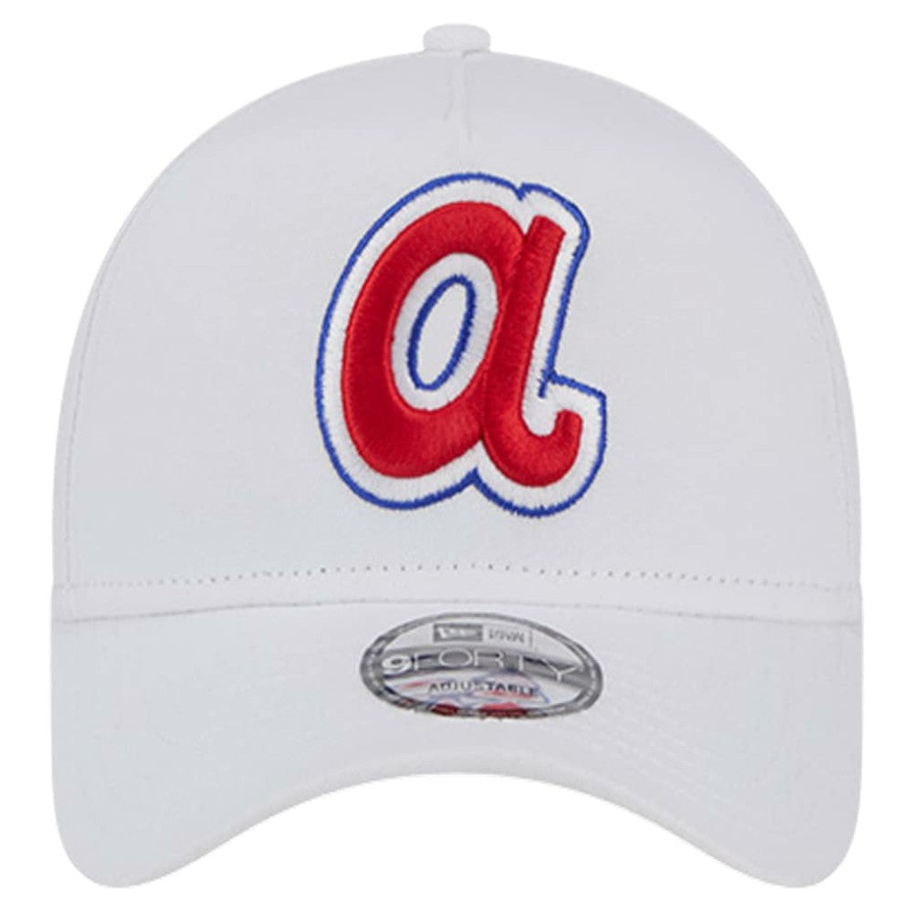 Atlanta Braves New Era TC A-Frame 9FORTY Adjustable Hat - White - New Era Sale