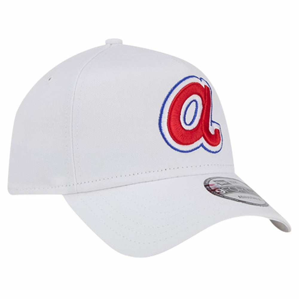 Atlanta Braves New Era TC A-Frame 9FORTY Adjustable Hat - White - New Era Sale