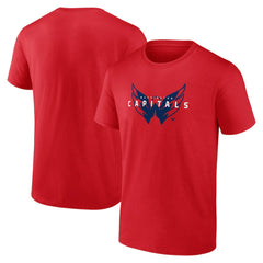 Washington Capitals Logo Athletic Coordinate T-Shirt - Red - NHL 201194644