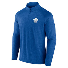 Toronto Maple Leafs Logo Athletic Head-to-Head Raglan Quarter-Zip Top - Blue - NHL 201194814