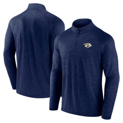 Nashville Predators Logo Athletic Head-to-Head Raglan Quarter-Zip Top - Navy - NHL 201194816