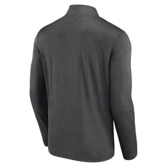 Pittsburgh Penguins Logo Athletic Head-to-Head Raglan Quarter-Zip Top - Heather Charcoal - NHL 201194818