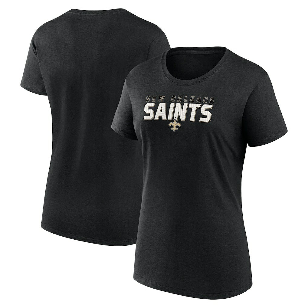 New Orleans Saints Logo Athletic Women's Lean T-Shirt Black