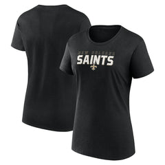 New Orleans Saints Logo Athletic Women's Lean T-Shirt Black