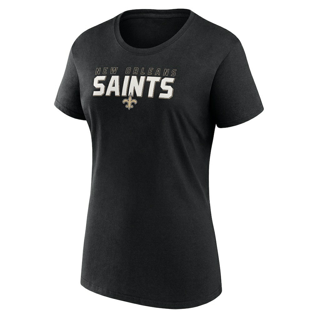 New Orleans Saints Logo Athletic Women's Lean T-Shirt Black