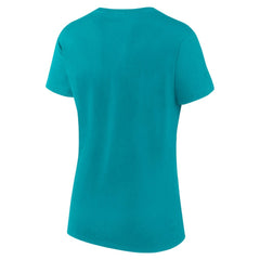 Miami Dolphins Logo Athletic Women's Lean T-Shirt Aqua