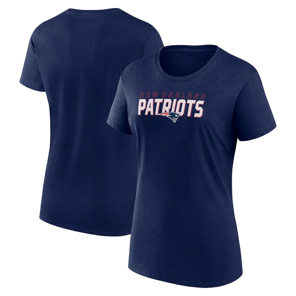 New England Patriots Logo Athletic Women's Lean T-Shirt Navy