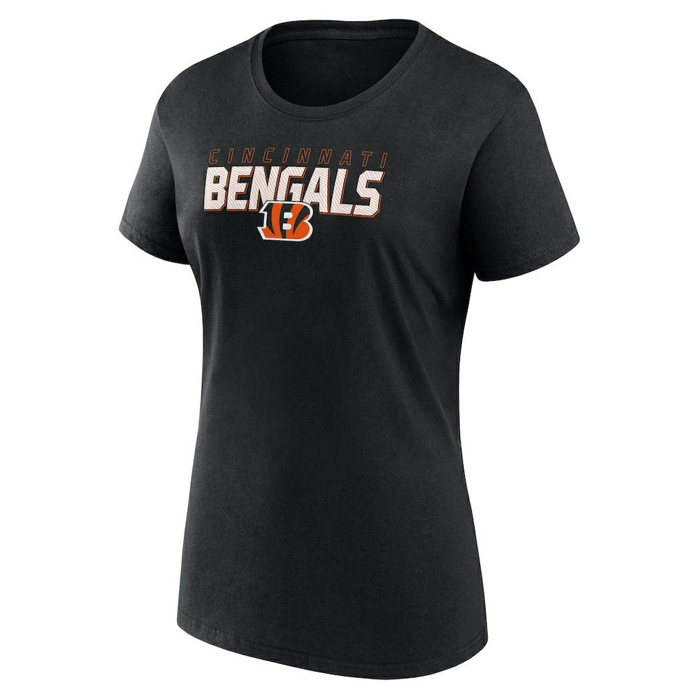 Cincinnati Bengals Logo Athletic Women's Lean T-Shirt Black