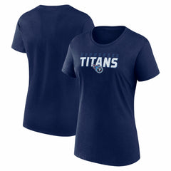 Tennessee Titans Logo Athletic Women's Lean T-Shirt Navy