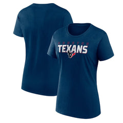 Houston Texans Logo Athletic Women's Lean T-Shirt Navy