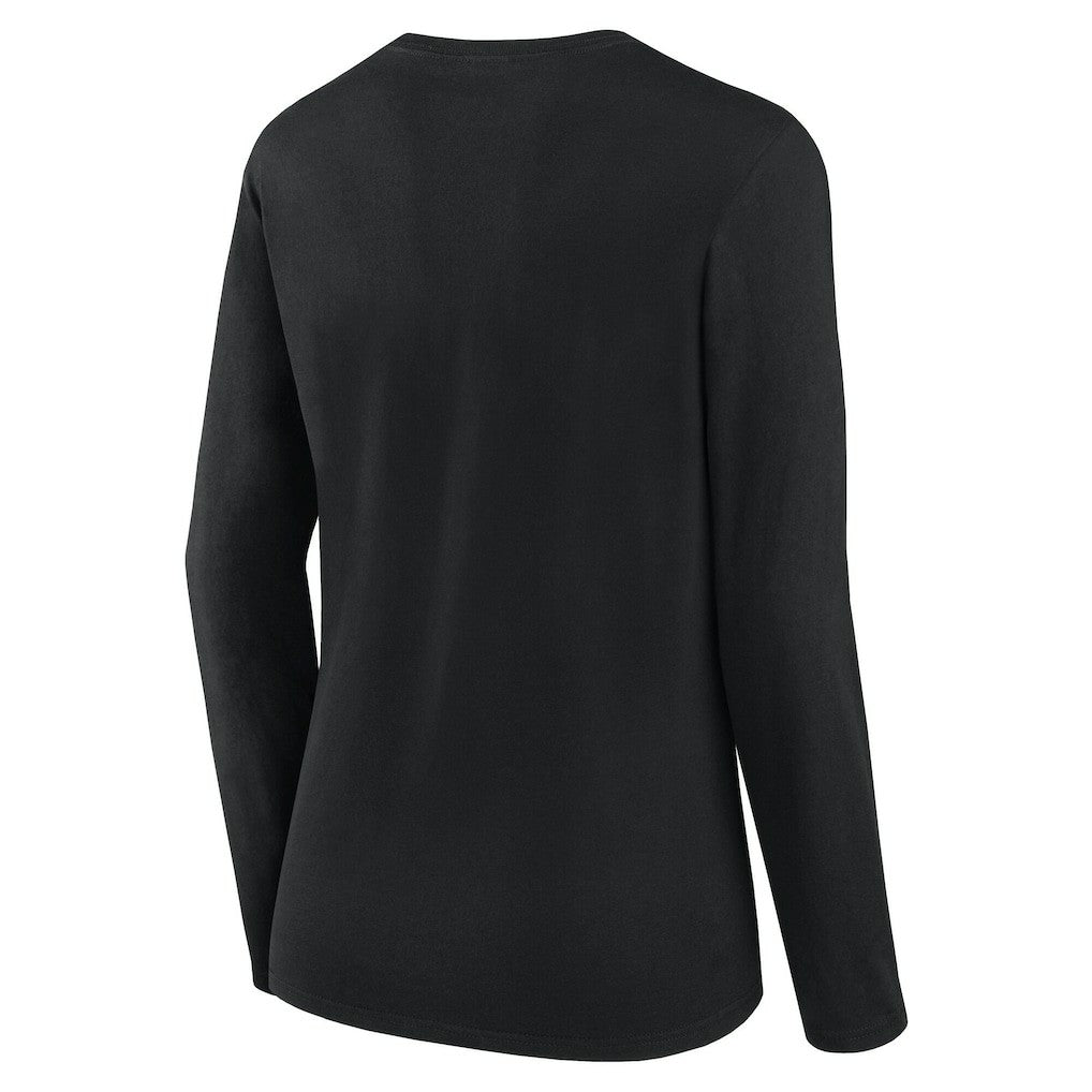 Las Vegas Raiders Logo Athletic Women's Grip Long Sleeve T-Shirt Black