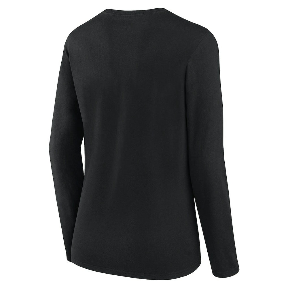 Pittsburgh Steelers Logo Athletic Women's Grip Long Sleeve T-Shirt Black