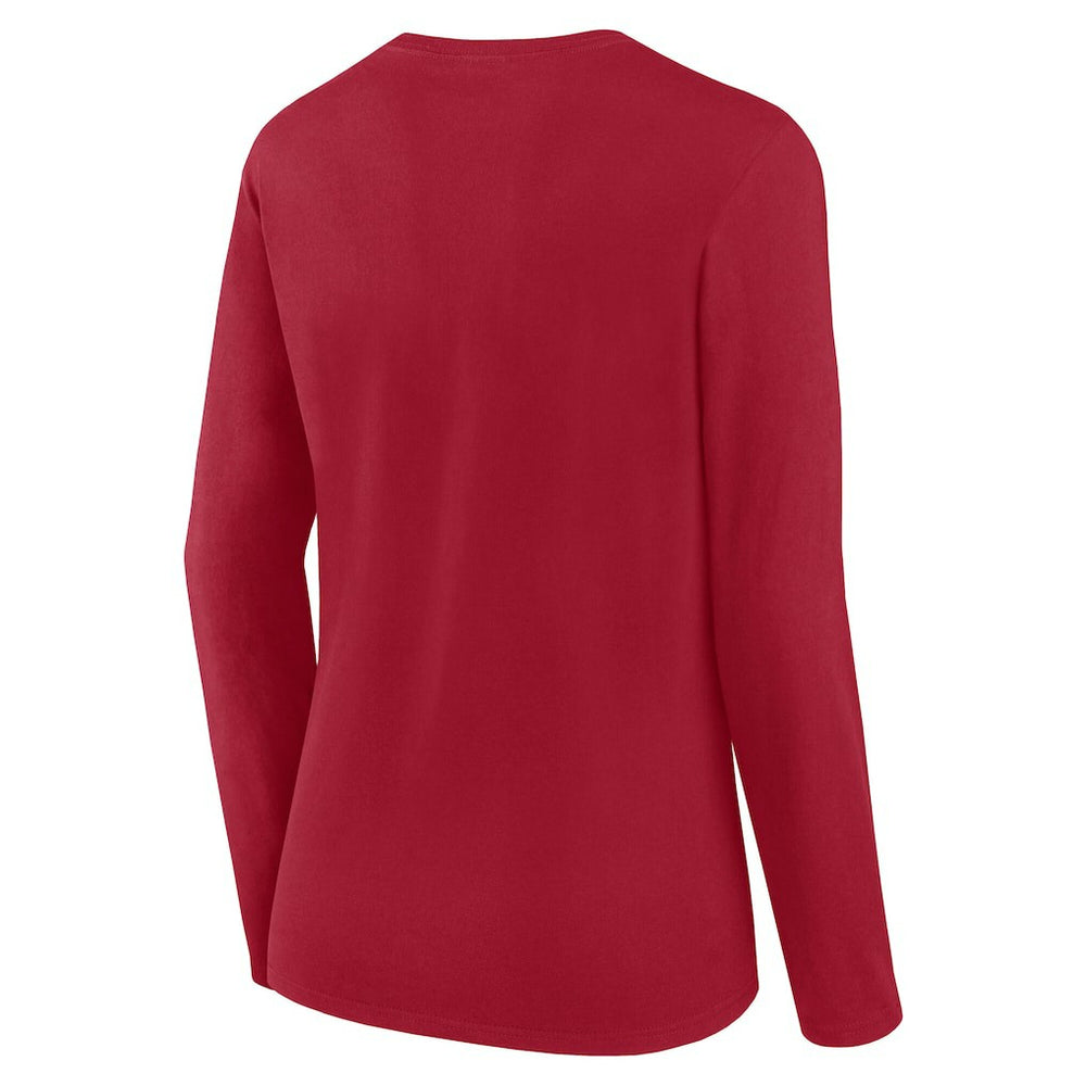 San Francisco 49ers Logo Athletic Women's Grip Long Sleeve T-Shirt Scarlet