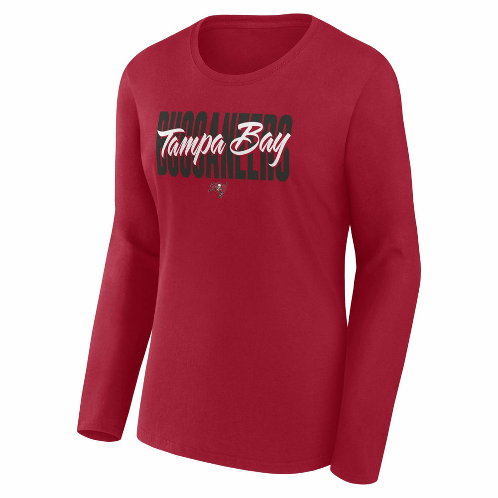 Tampa Bay Buccaneers Logo Athletic Women's Grip Long Sleeve T-Shirt Red