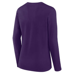 Baltimore Ravens Logo Athletic Women's Grip Long Sleeve T-Shirt Purple