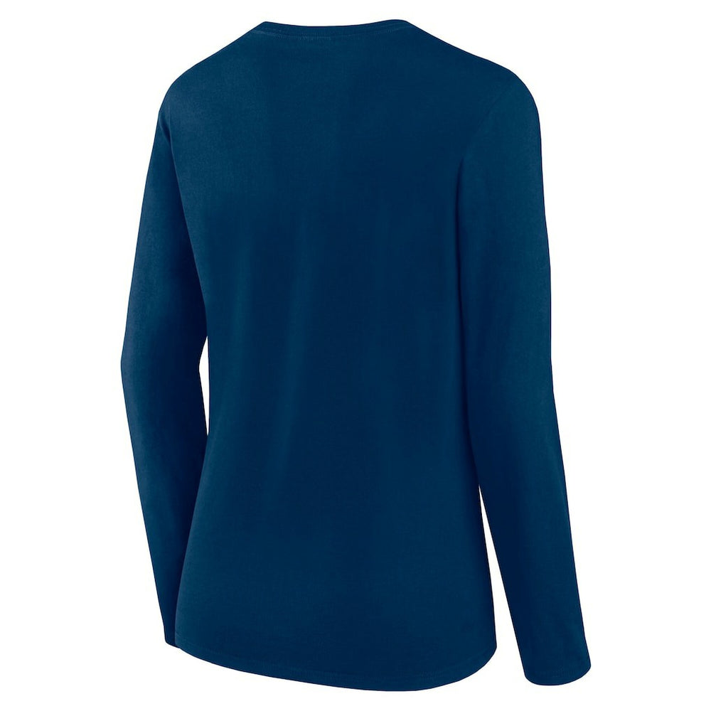 Chicago Bears Logo Athletic Women's Grip Long Sleeve T-Shirt Navy