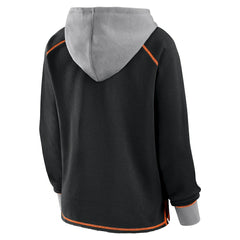 Cincinnati Bengals Logo Athletic Women's Boom Fleece Pullover V-Neck Hoodie Black