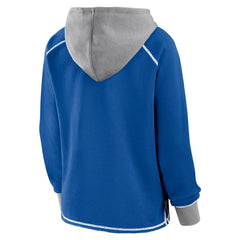 Indianapolis Colts Logo Athletic Women's Boom Fleece Pullover V-Neck Hoodie Royal