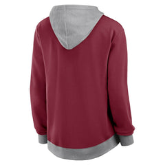 Washington Commanders Logo Athletic Women's Hit It French Terry Full-Zip Hoodie Burgundy