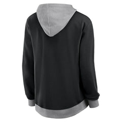 New Orleans Saints Logo Athletic Women's Hit It French Terry Full-Zip Hoodie Black