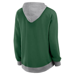 New York Jets Logo Athletic Women's Hit It French Terry Full-Zip Hoodie Green