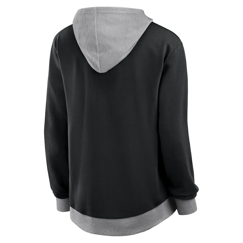 Cincinnati Bengals Logo Athletic Women's Hit It French Terry Full-Zip Hoodie Black