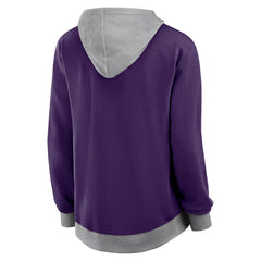 Baltimore Ravens Logo Athletic Women's Hit It French Terry Full-Zip Hoodie Purple