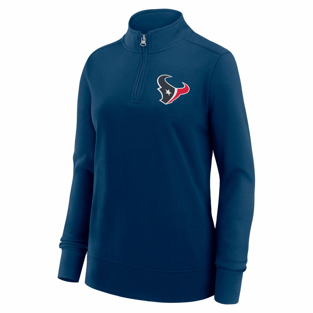 Houston Texans Logo Athletic Women's Velocity Quarter-Zip Jacket Navy