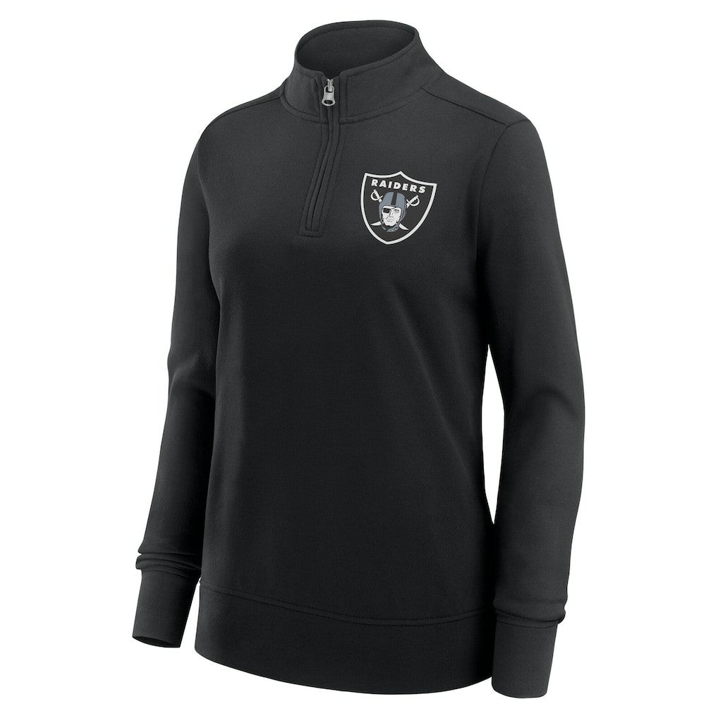 Las Vegas Raiders Logo Athletic Women's Velocity Quarter-Zip Jacket Black