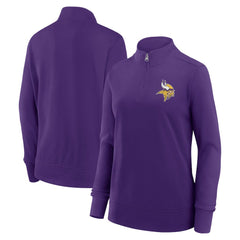 Minnesota Vikings Logo Athletic Women's Velocity Quarter-Zip Jacket Purple