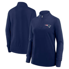 New England Patriots Logo Athletic Women's Velocity Quarter-Zip Jacket Navy