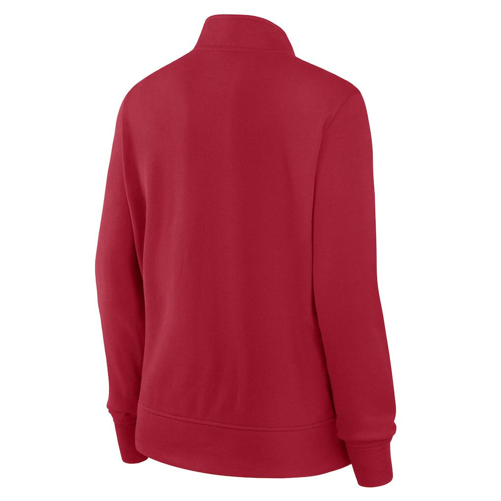 San Francisco 49ers Logo Athletic Women's Velocity Quarter-Zip Jacket Scarlet