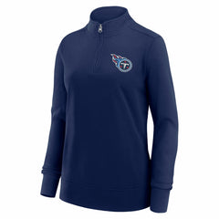 Tennessee Titans Logo Athletic Women's Velocity Quarter-Zip Jacket Navy